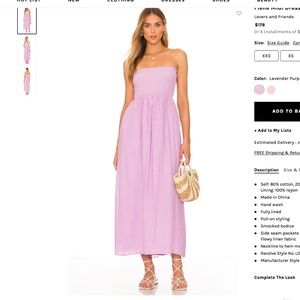 lovers and friends $178 designer dress